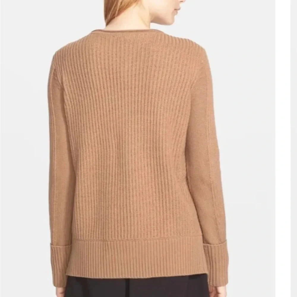 VINCE Directional Ribbed Sweater Wool Cashmere S